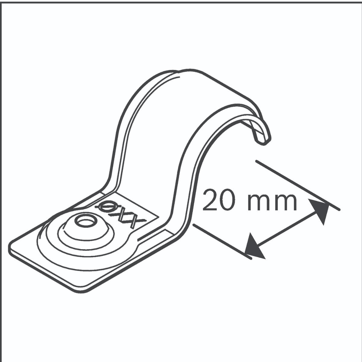 Bosch PRO Metall-Einzelkabelhalter, EMS-20, 200 Stück