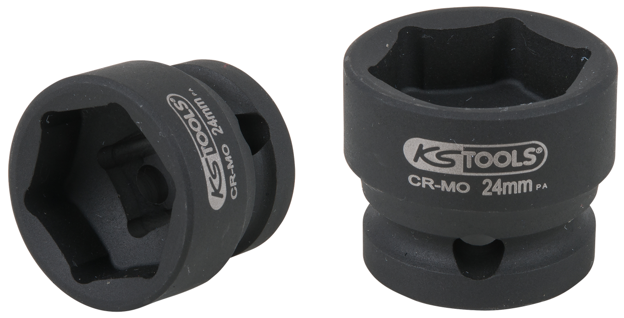 KS Tools 1/2" Sechskant-Kraft-Stecknuss, extra kurz, 24,0 mm