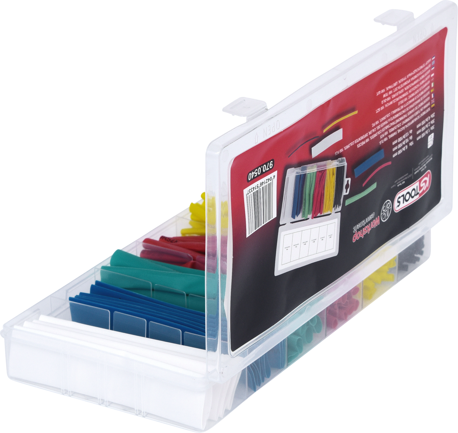KS Tools Sortiment Schrumpfschläuche, farbig, 100-tlg