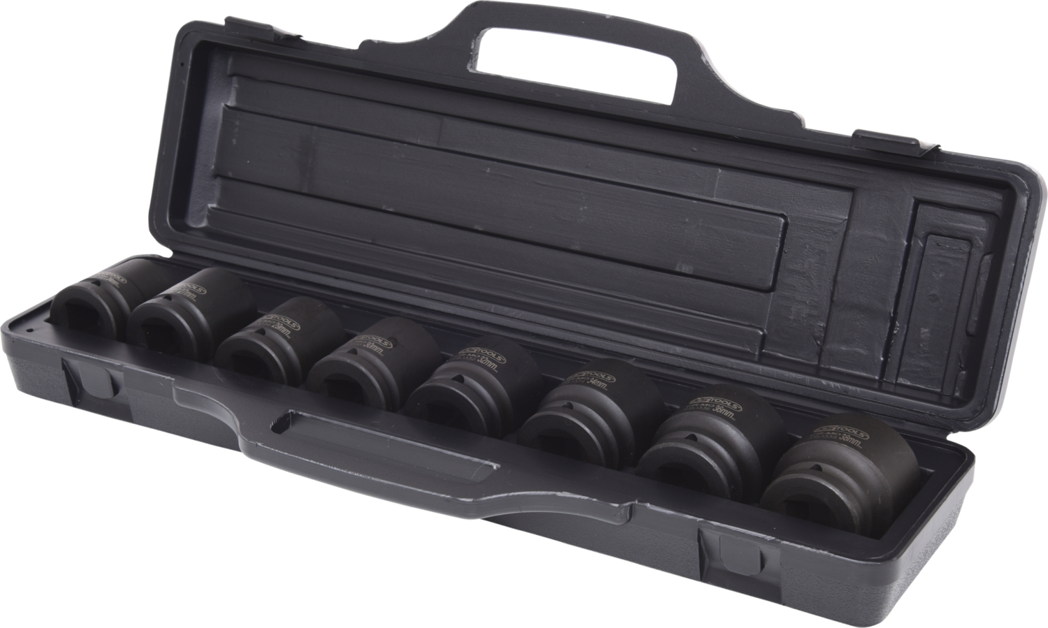 KS Tools 3/4" Sechskant-Kraft-Stecknuss-Satz, 8-tlg kurz, 24-38mm