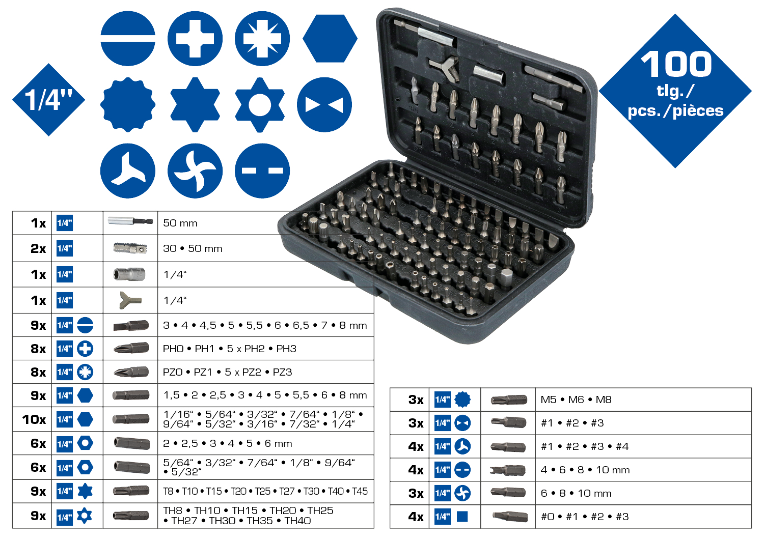Brilliant Tools Bit-Satz, 100-tlg - BT053100