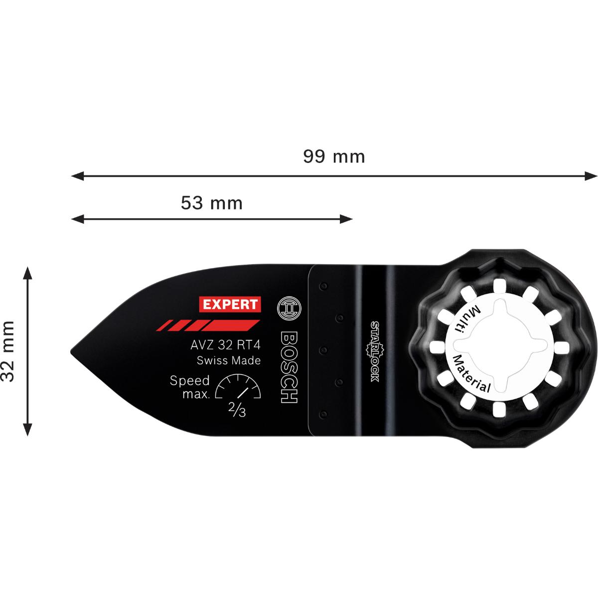 Bosch EXPERT AVZ 32 RT4 Schleiffinger, 32 x 53 mm