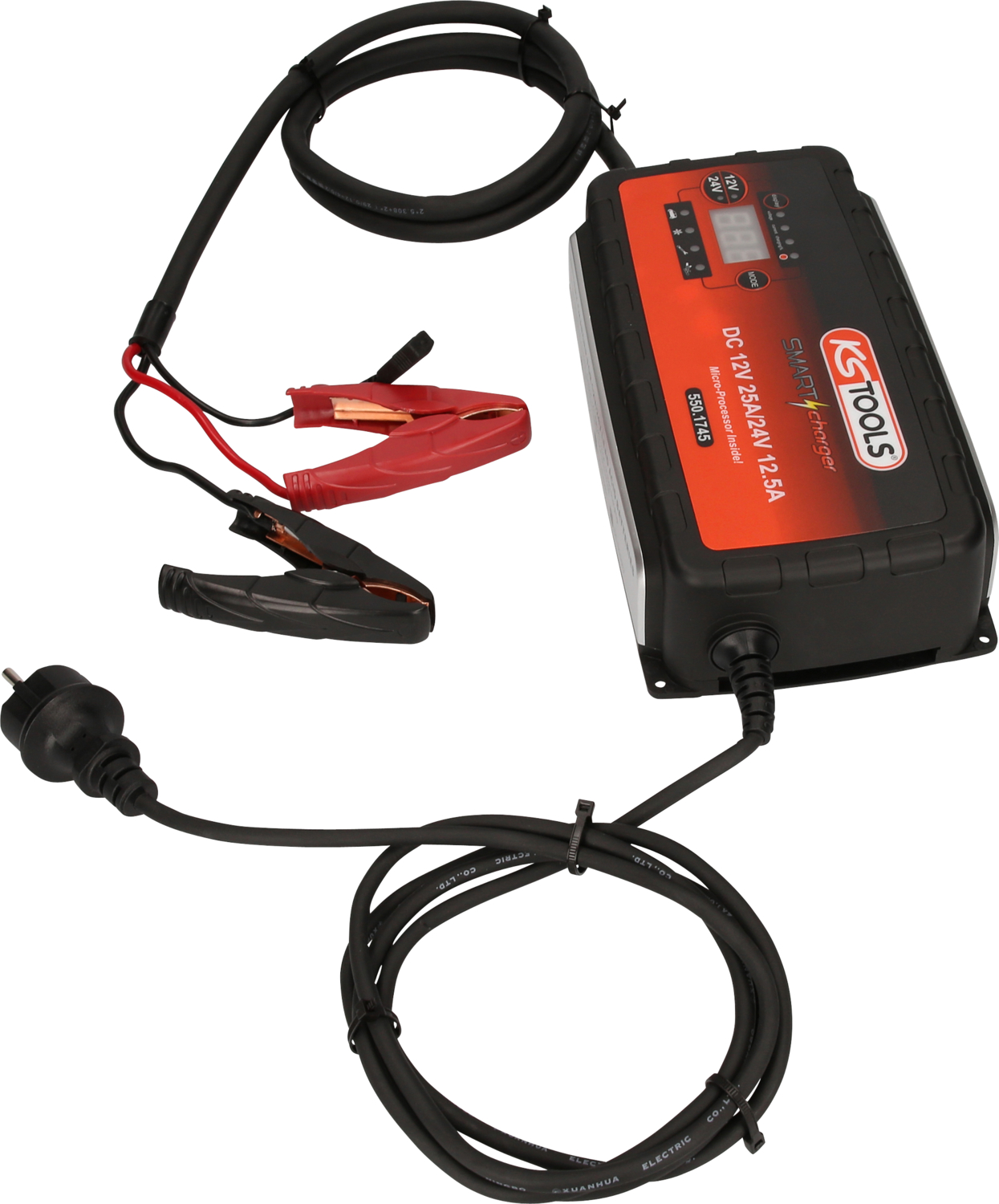 KS Tools 12V + 24V SMARTcharger Hochfrequenz-Batterieladegerät 25A-12,5A
