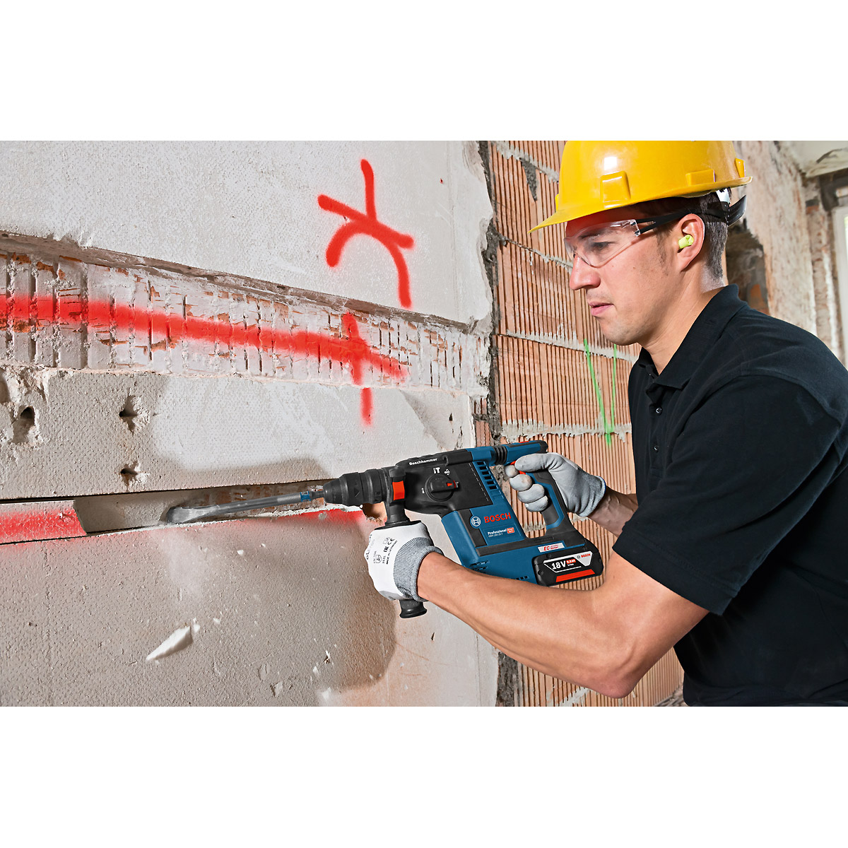 Bosch Akku-Bohrhammer mit SDS plus GBH 18V-26 F, Solo Version