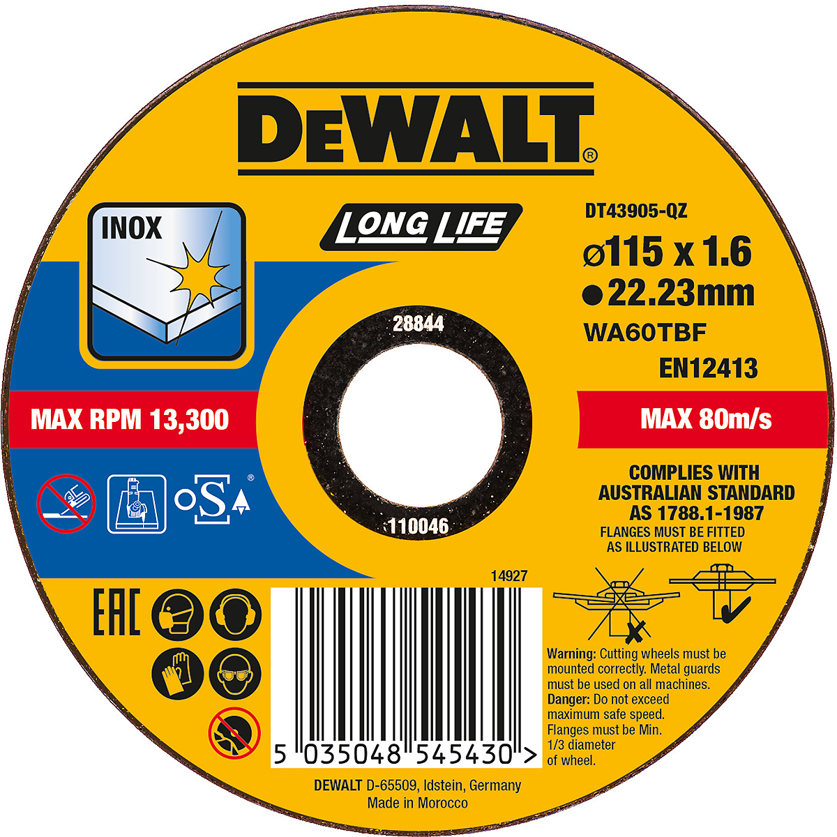 DEWALT EXTREME Trennscheibe Inox ø 115mm