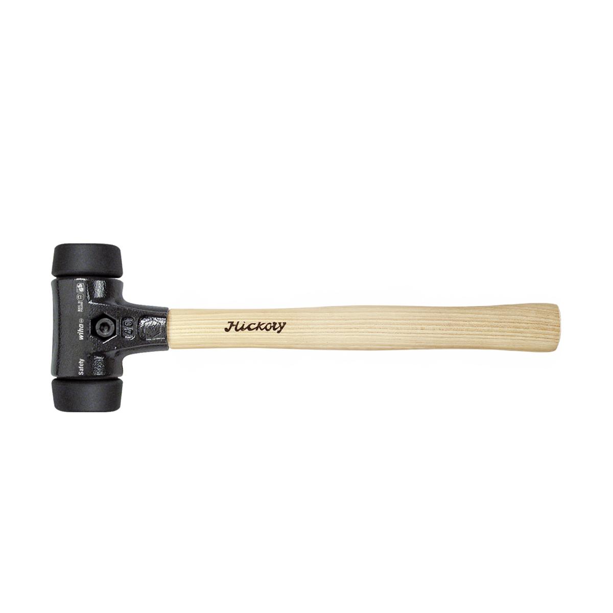 Wiha Schonhammer Safety mittelweich/mittelweich mit Hickory-Holzstiel, Rund-Schlagkopf - 5 Stück