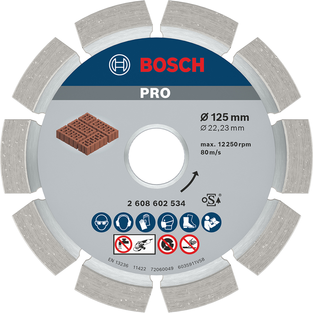Bosch PRO Fugenfräser Expert for Mortar, 125 x 6 x 7 x 22,23 mm