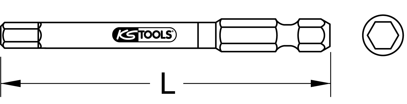KS Tools 1/4" TORSIONpower Bit 