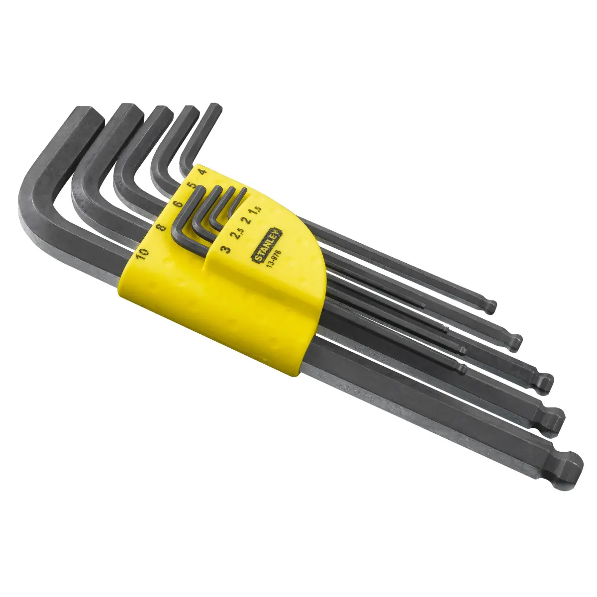 STANLEY Stiftschlüssel-Set im Halter, Kugelkopf-Ausführung, metrisch 9-tlg.