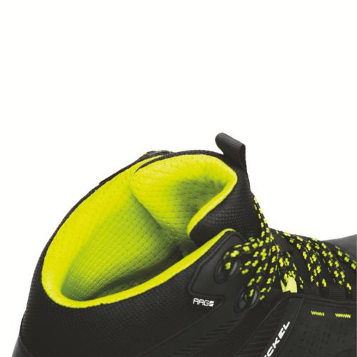 uvex MACCROSSROAD 3.0 Heckel HIGH Sicherheitsschuh S3L Schnürstiefel, schwarz/gelb