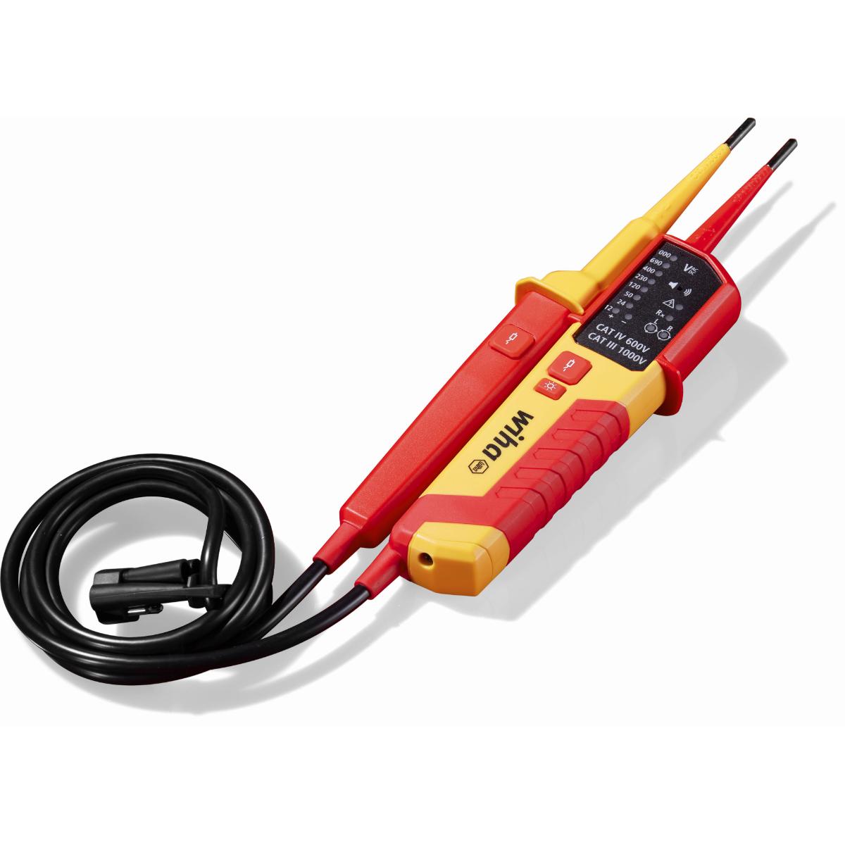 Wiha Spannungs- und Durchgangsprüfer 0,5 - 1.000 V AC, CAT IV mit 2x AAA-Batterien