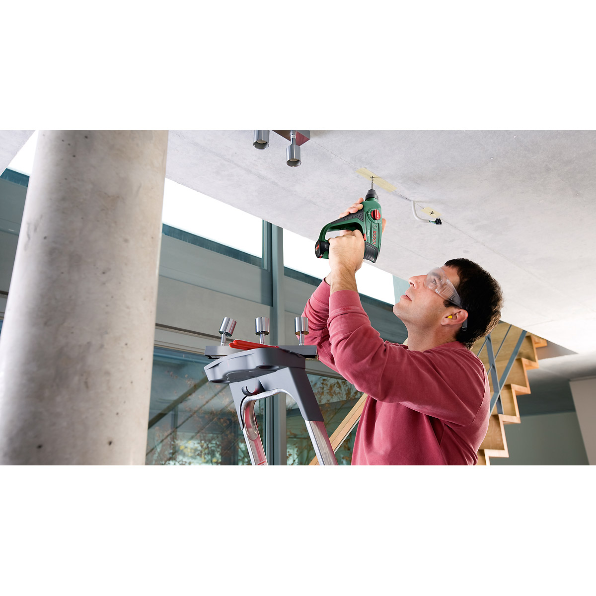 Bosch Akku-Bohrhammer Uneo, mit 1 x PBA 12V 2.0 Ah Akku, Ladegerät AL 1115 CV