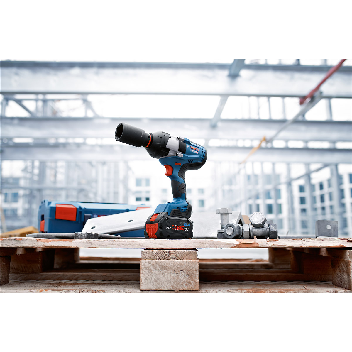 Bosch Akku-Drehschlagschrauber GDS 18V-1050 HC mit 2x Akku ProCORE18V 8.0Ah in L-BOXX