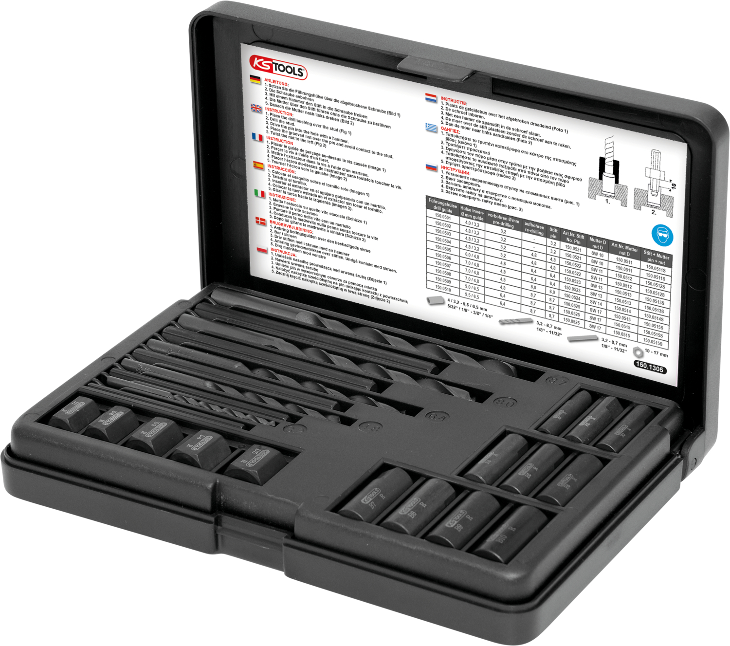 KS Tools Gewindeausdreh-Satz, 25-tlg