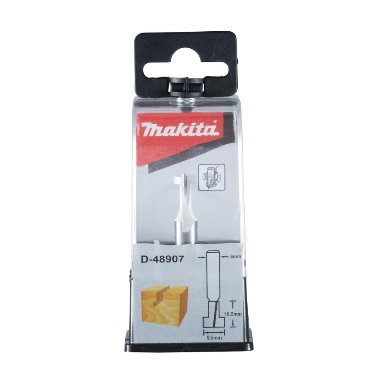 Makita T-Nutfräser 9,5 mm Ø 8 mm Schaft - 10,5 mm Arbeitslänge - 48 mm Gesamtlänge - D-48907