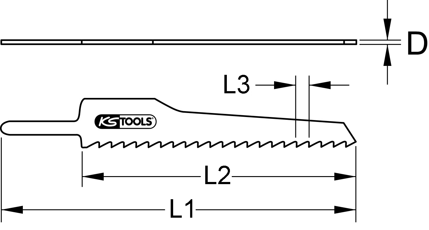 KS Tools Säbelsägeblatt, CV, 150mm, 6,3mm, 5er Pack
