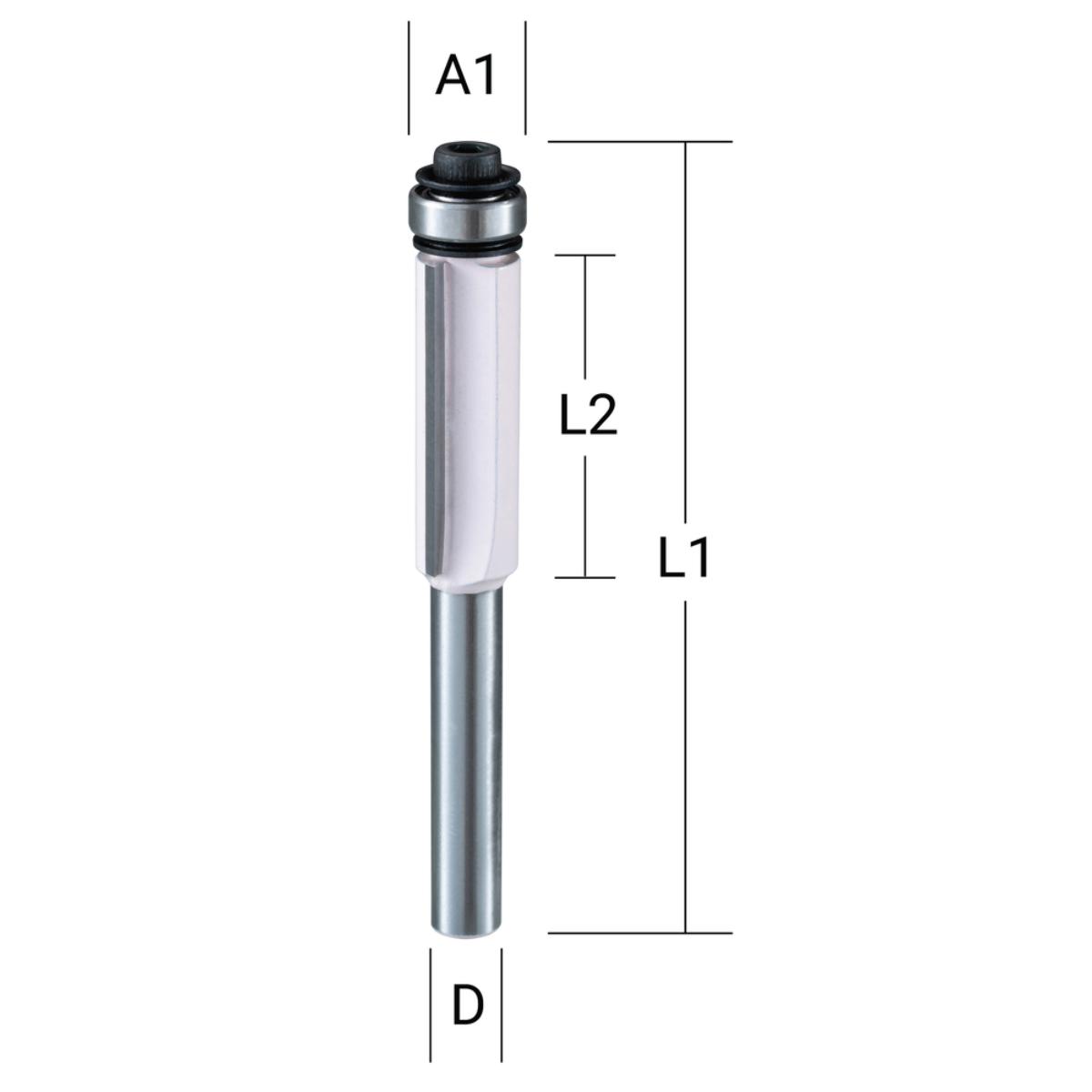 Makita Bündigfräser zweischneidig 9,5 mm - D-47721