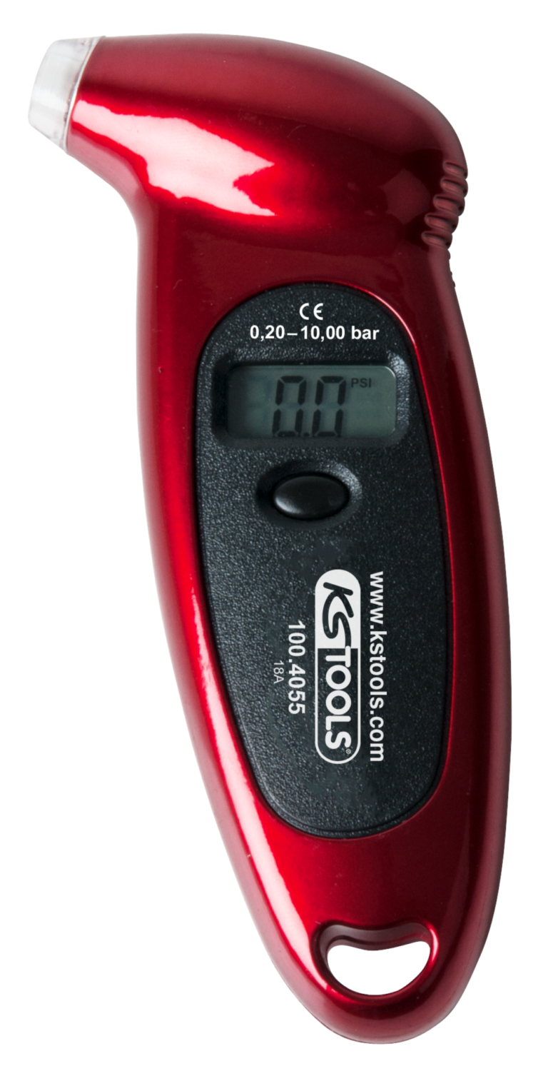 KS Tools Digitaler Reifendruckmesser, 0,20 - 10,0 bar