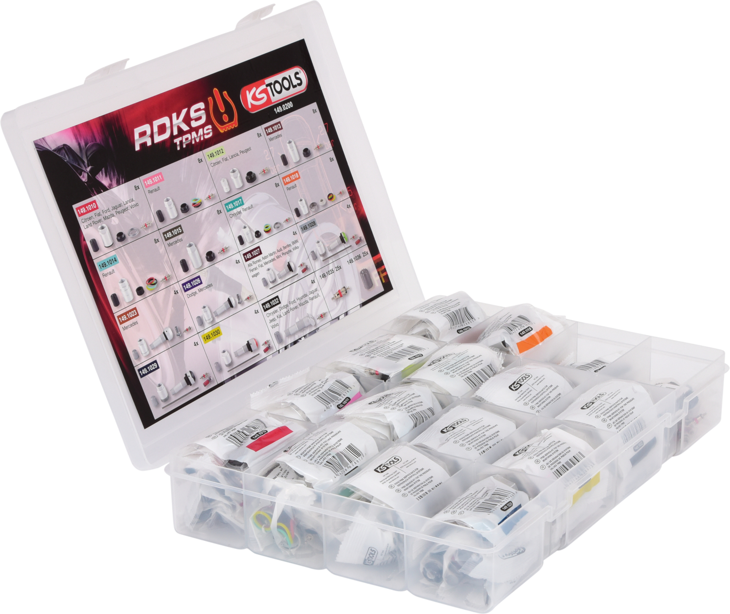 KS Tools RDKS - TPMS Service-Sortiment für Reifendruck-Kontrollsysteme, 142-tlg