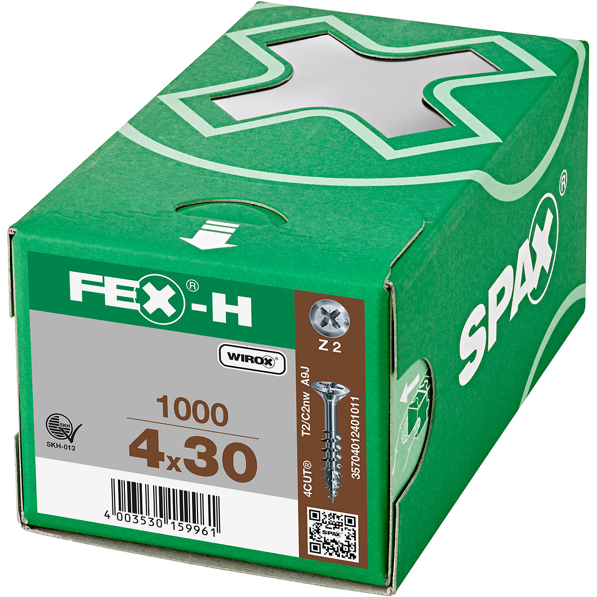 SPAX FEX-H BR Kreuzschlitz Z2 Teilgewinde WIROX, 1000 Stück