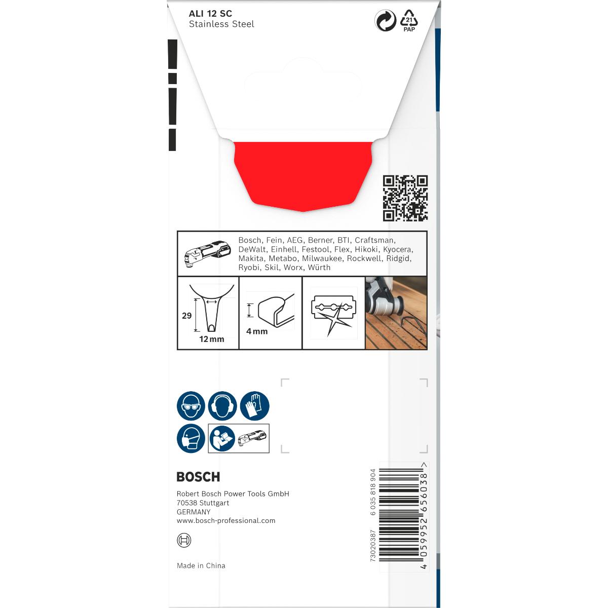 Bosch PRO ALI 12 SC Blatt für Multifunktionswerkzeuge,4 x 12 mm