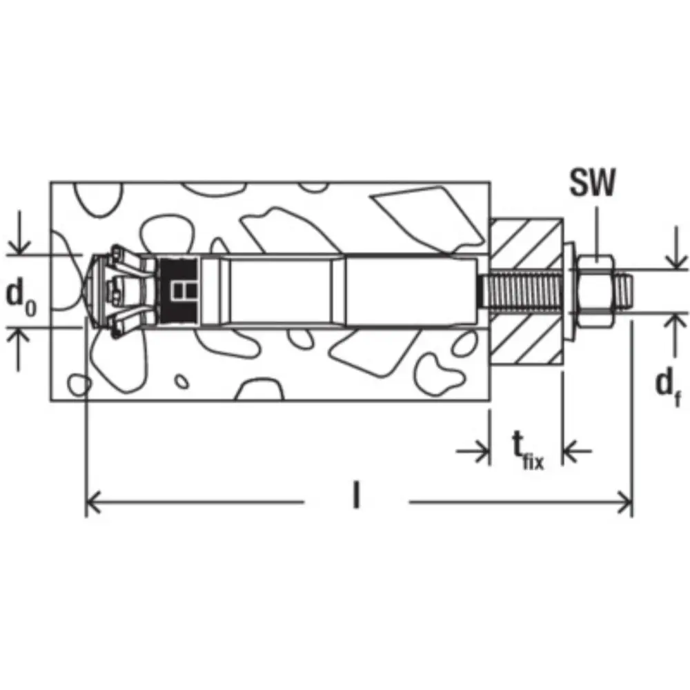 Fischer Hinterschnittanker FSU M10x100/20 galvanisch verzinkt