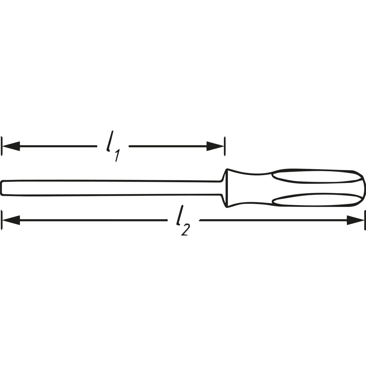 HAZET Schraubendreher trinamic Schlitz Profil 1 x 5.5 mm extra lange Ausführung