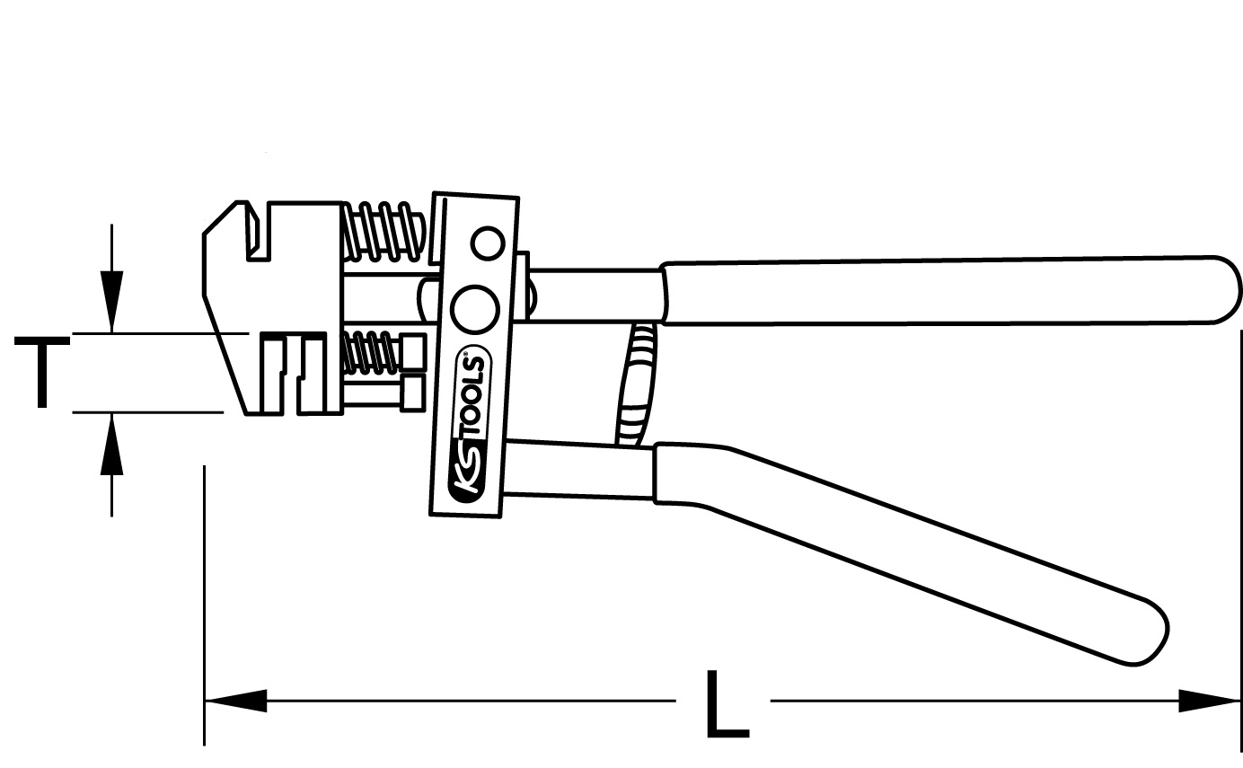 KS Tools Loch- und Absetzzange, 285mm