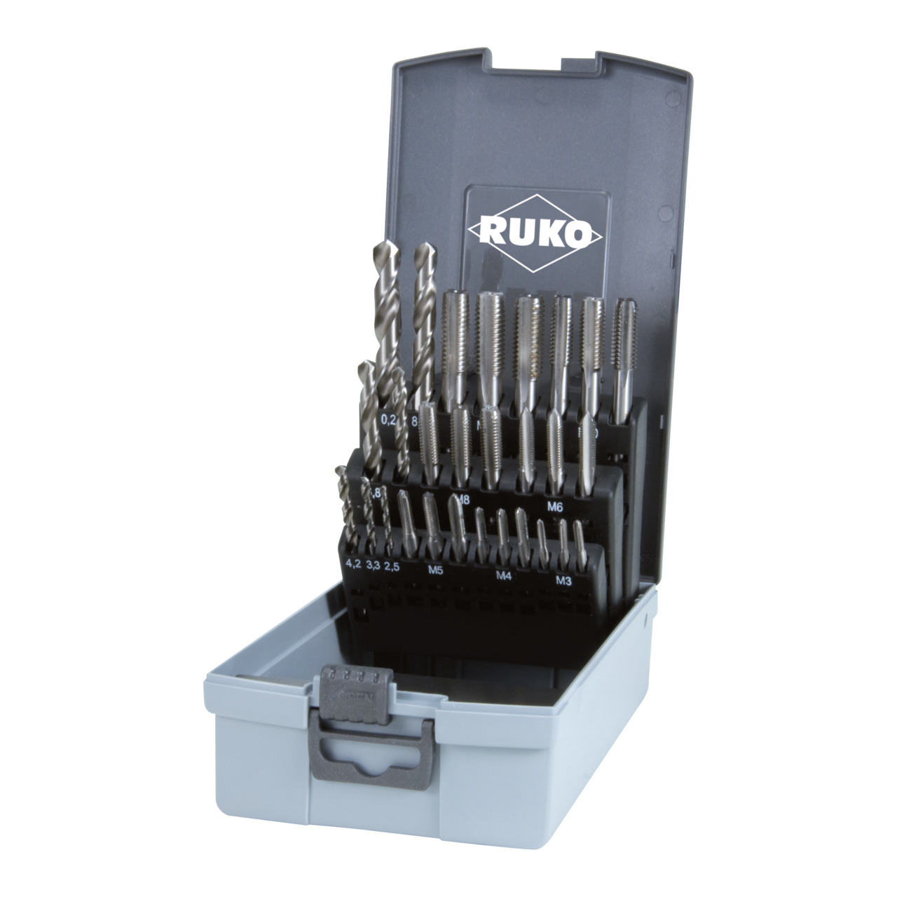 RUKO Handgewindebohrer-Satz HSS - 28-tlg.