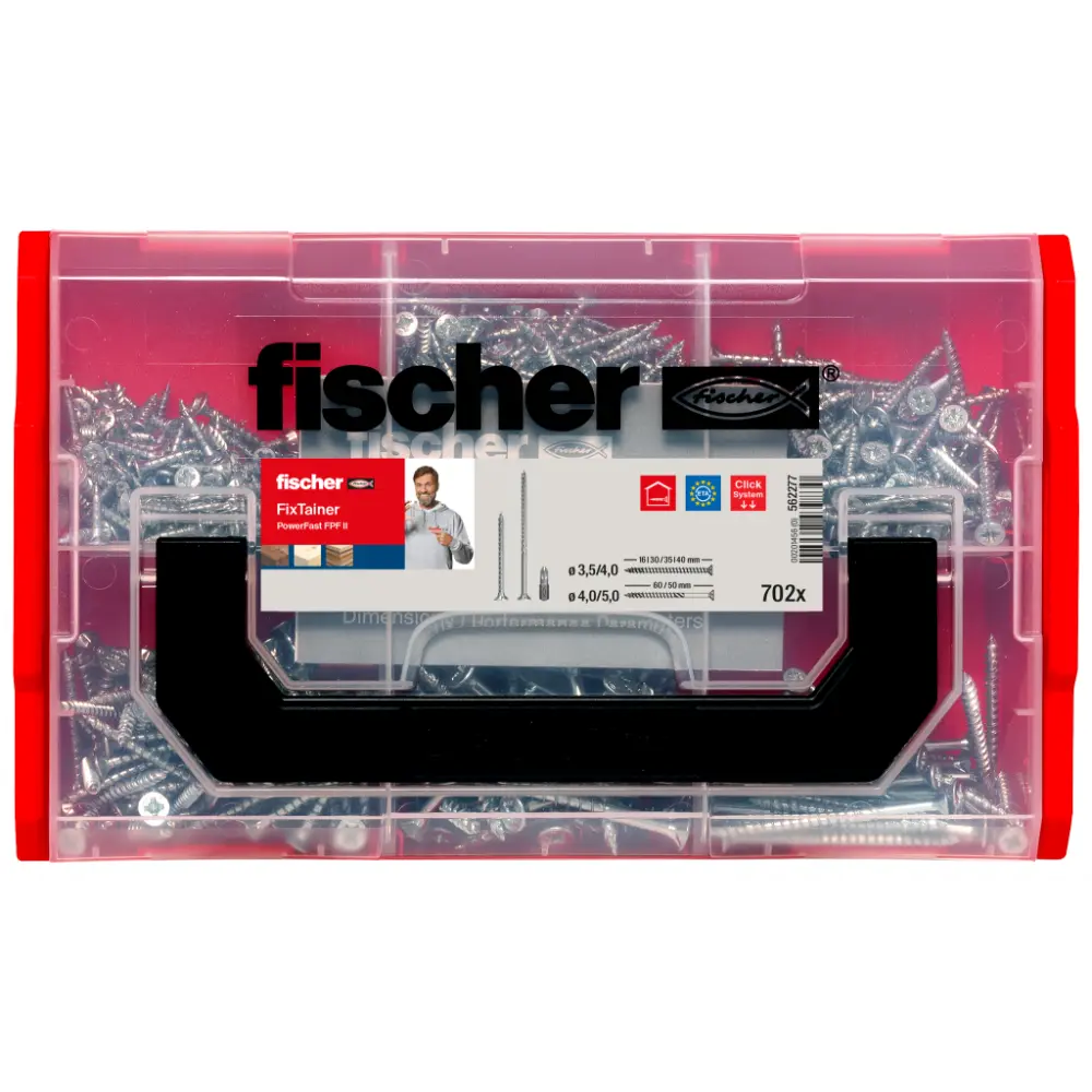 Fischer Sortimentsbox FixTainer Spanplattenschraube FPF II PZ + Bit
