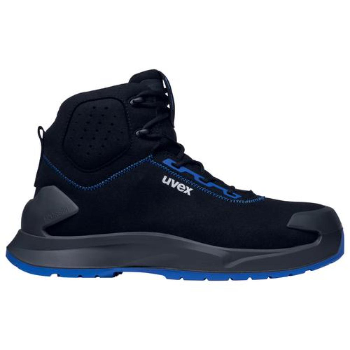 uvex 1 x-craft Sicherheitsschuh Stiefel S2, schwarz/blau