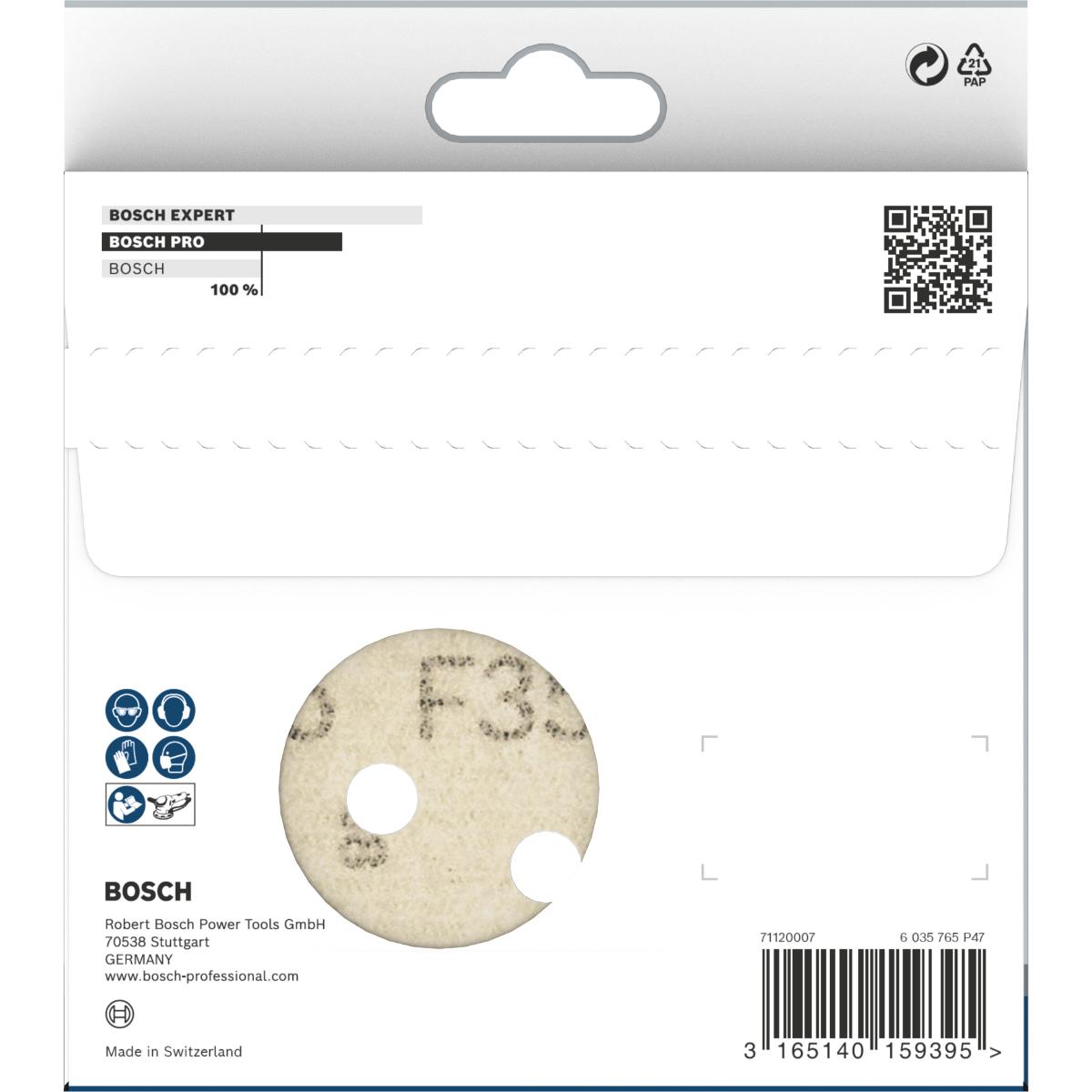 Bosch PRO Schleifblatt F355, 125 mm, 8 Löcher, Klett, 5er-Pack