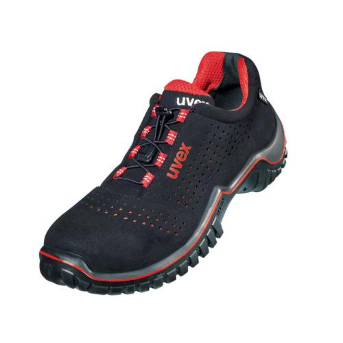 uvex motion style Sicherheitsschuh Halbschuhe S1, schwarz/rot