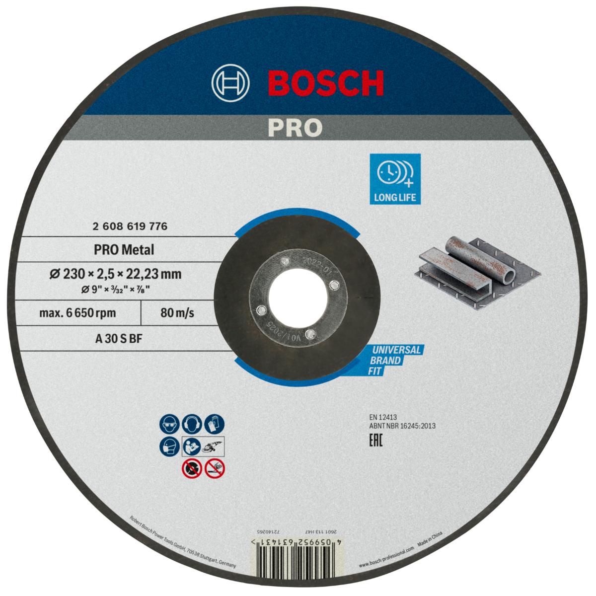 Bosch PRO Standard for Metal Trennscheibe gekröpft, 230 mm