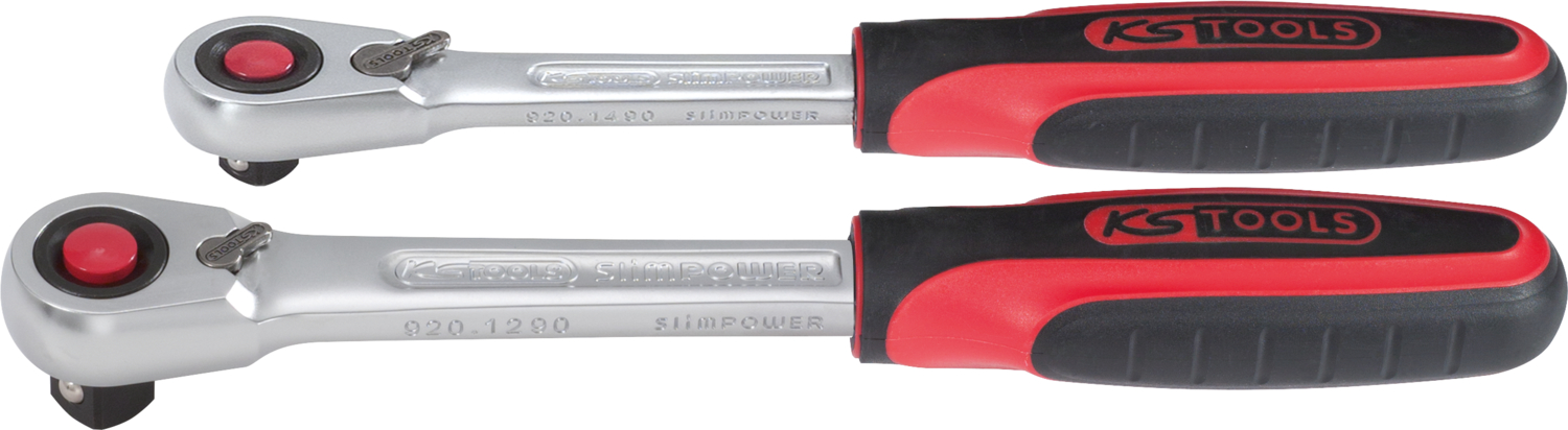 KS Tools SlimPOWER Umschaltknarren-Satz, 2-tlg1/4"+1/2"