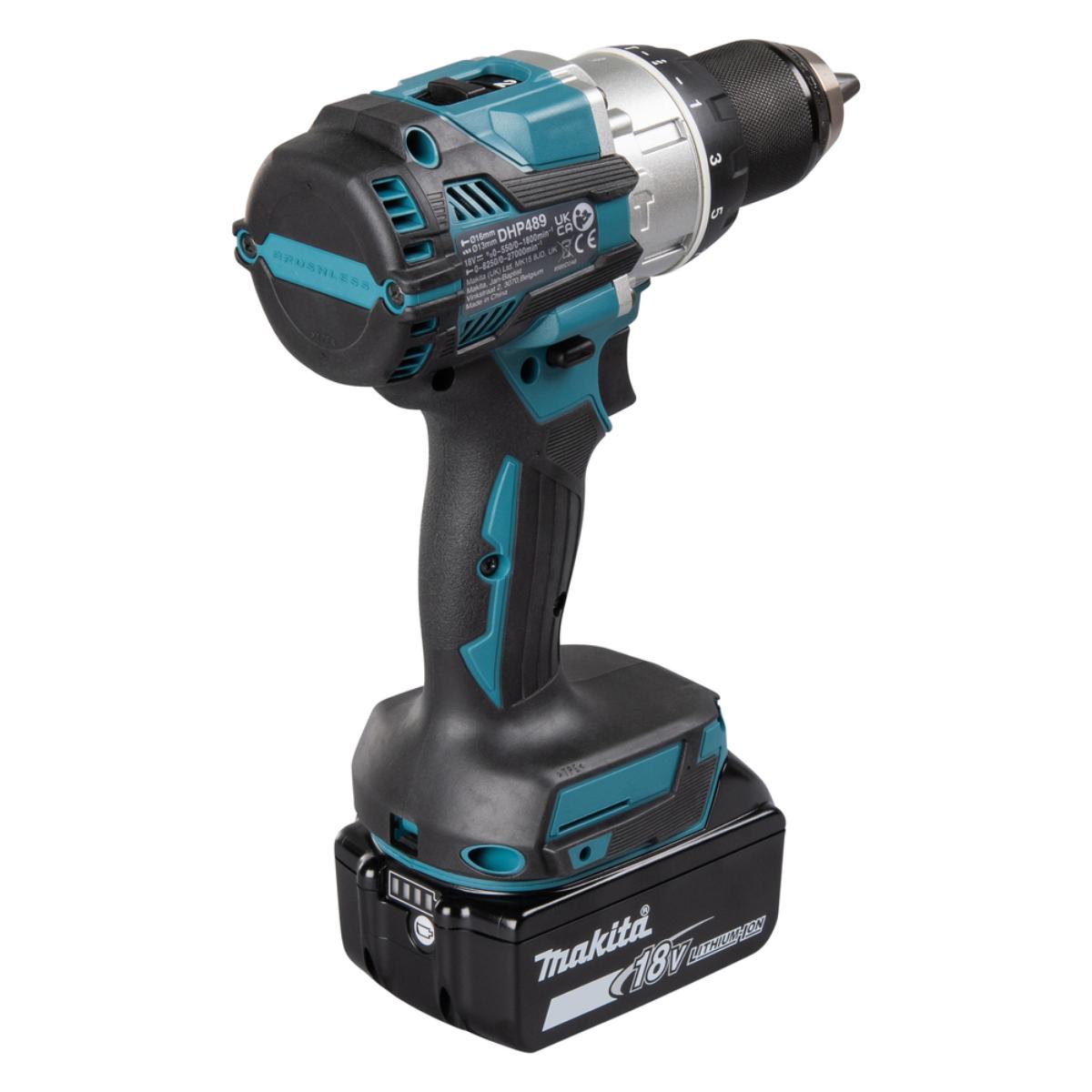 Makita Akku-Schlagbohrschrauber 18V - max. 110 Nm - 0-1.800 U/min - DHP489RTJ