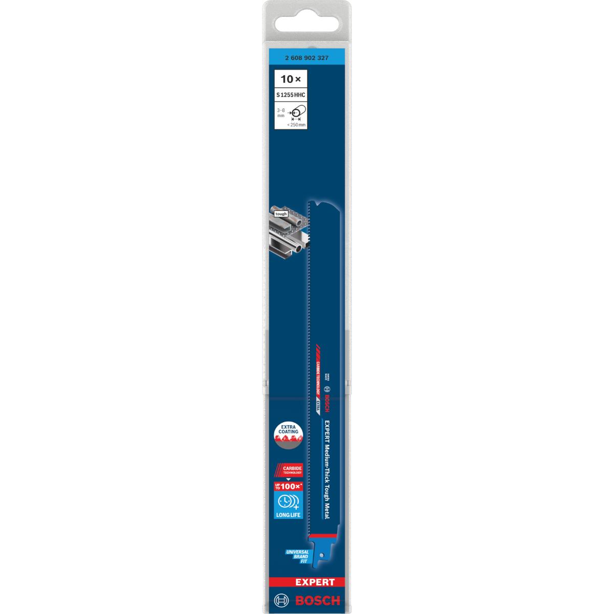 Bosch EXPERT Medium-Thick Tough Metal S1255HHC Säbelsägeblatt, 10-Stück