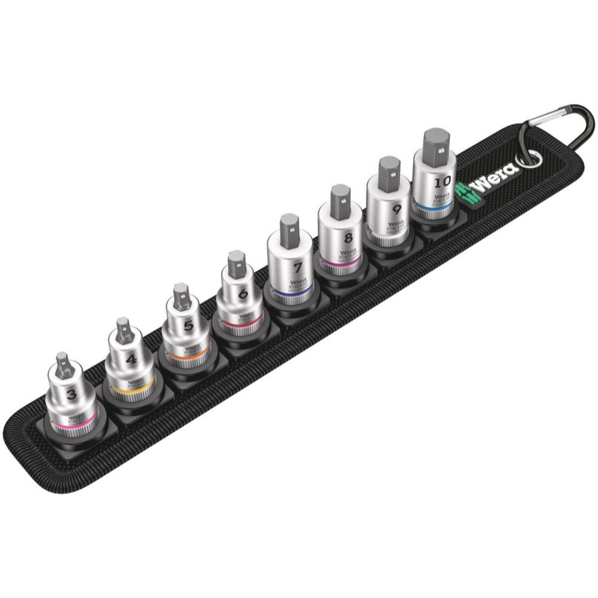 Wera Belt B 2 Zyklop Bitnuss-Satz Innensechskant, mit Haltefunktion, 3/8"-Antrieb, 8-teilig