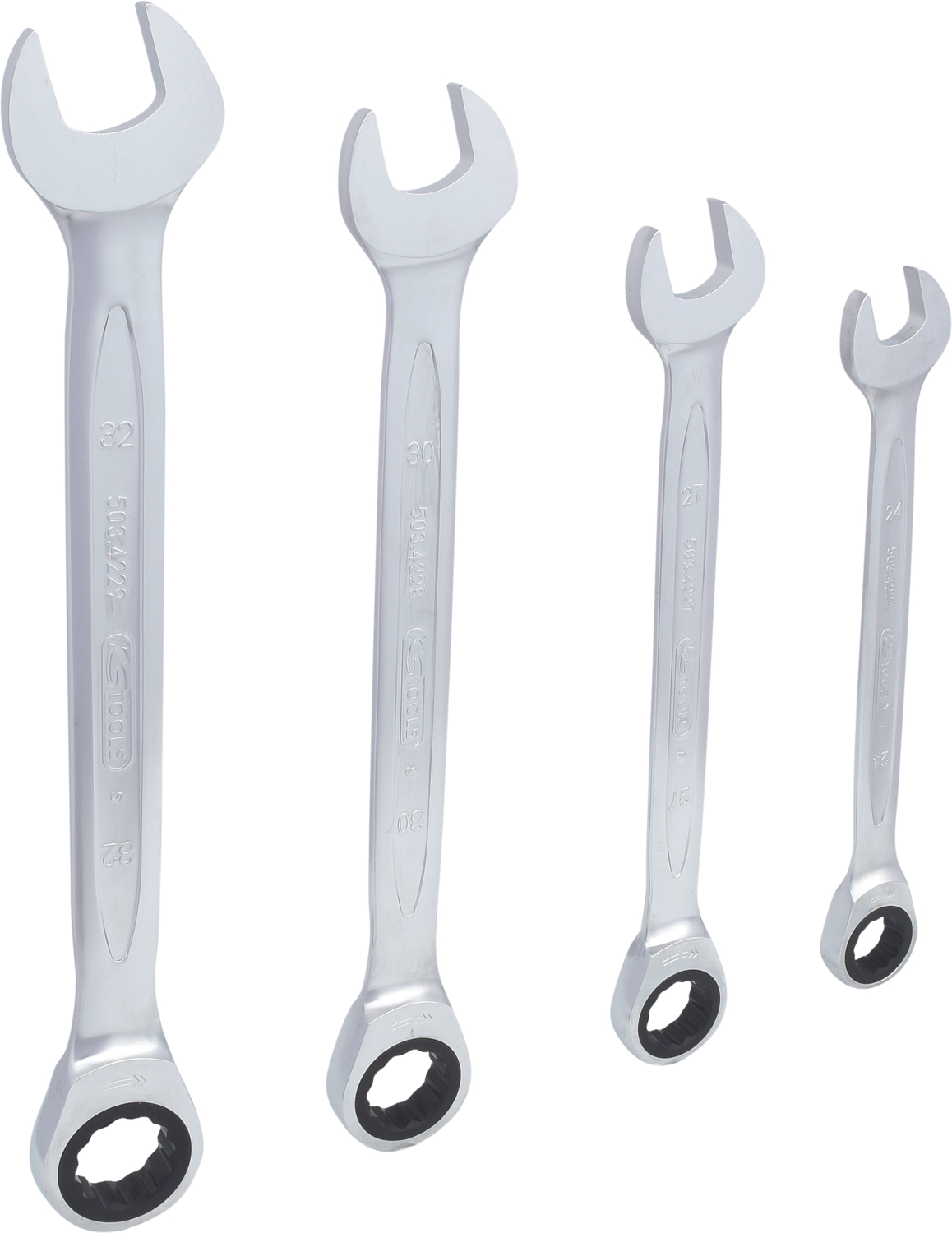 KS Tools GEARplus Ratschenringmaulschlüssel-Satz, 4-tlg 24-32mm