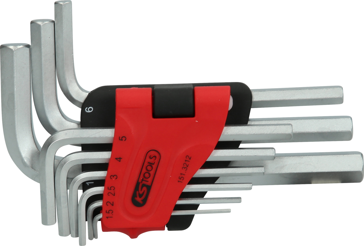KS Tools Innensechskant-Winkelstiftschlüssel-Satz, im Klapphalter,9-tlg1,5-10mm