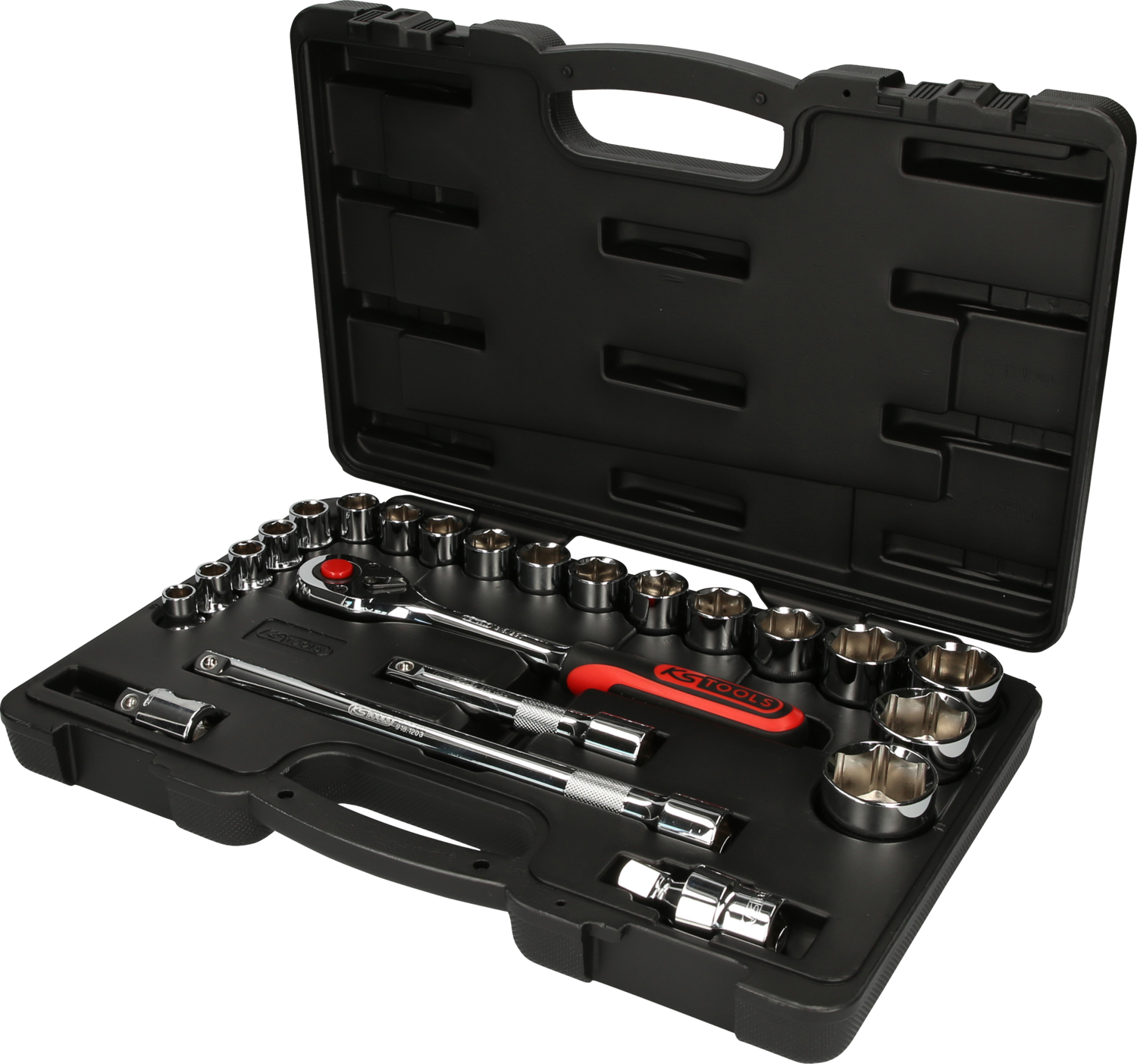 KS Tools 1/2" CHROMEplus Steckschlüssel-Satz, 23-tlg