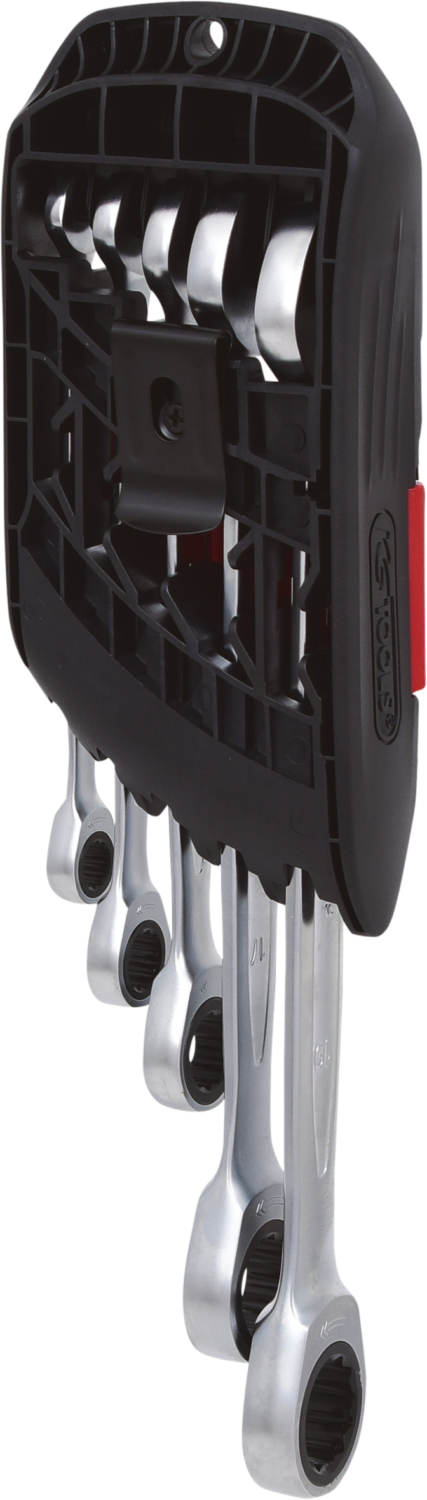 KS Tools GEARplus Ratschenringmaulschlüssel-Satz, umschaltbar, 5-tlg 8-19mm