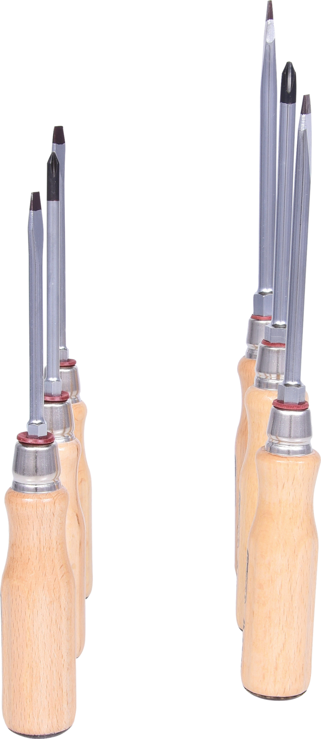 KS Tools ERGOTORQUE WOOD Schraubendreher-Satz, 6-tlg