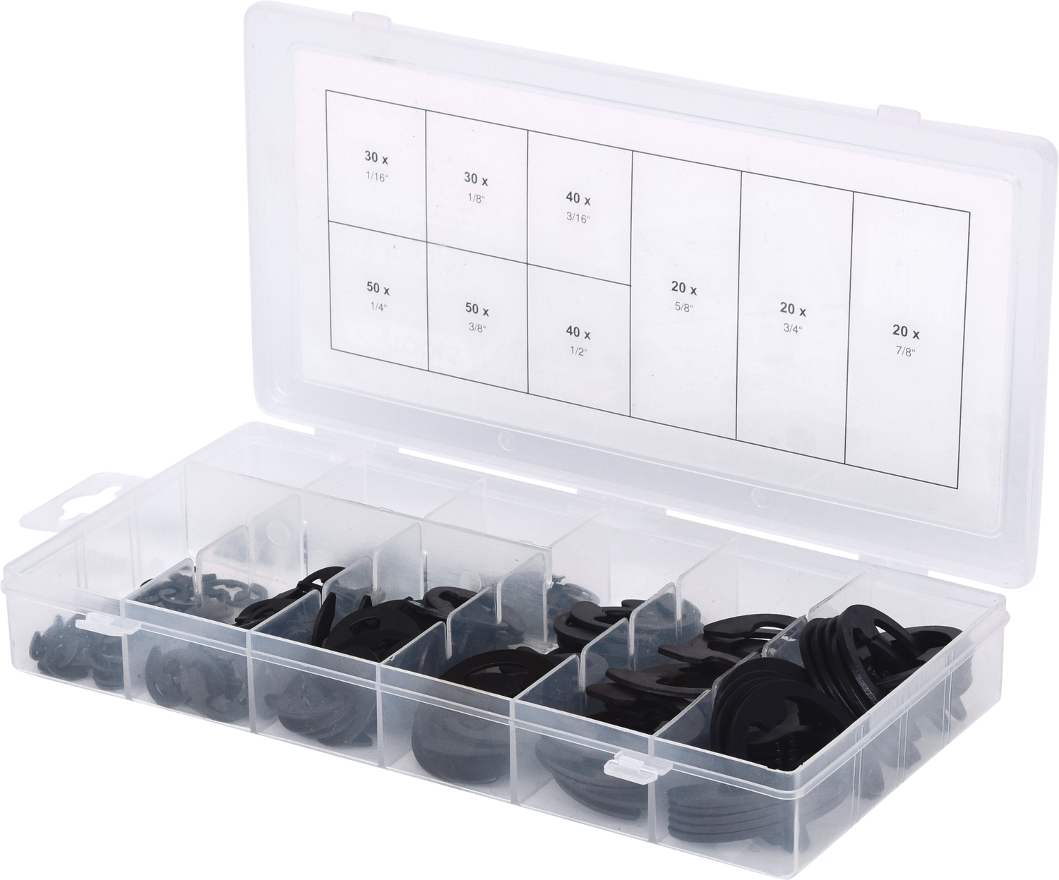 KS Tools Sortiment E-Sicherungsringe, SAE, 300-tlg