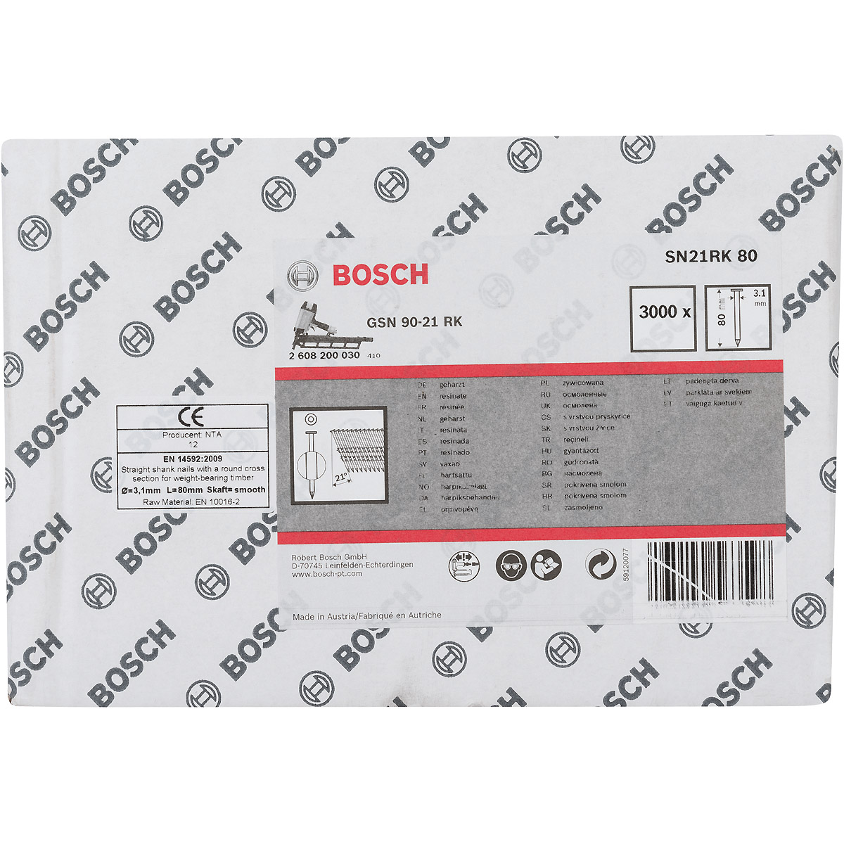 Bosch Rundkopf-Streifennagel SN21RK