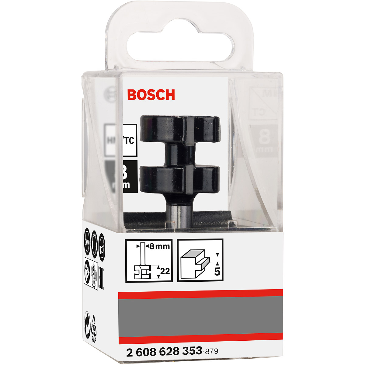Bosch PRO Federfräser, Schaft (mm): 8, Durchmesser (mm): 25, Breite(mm): 8