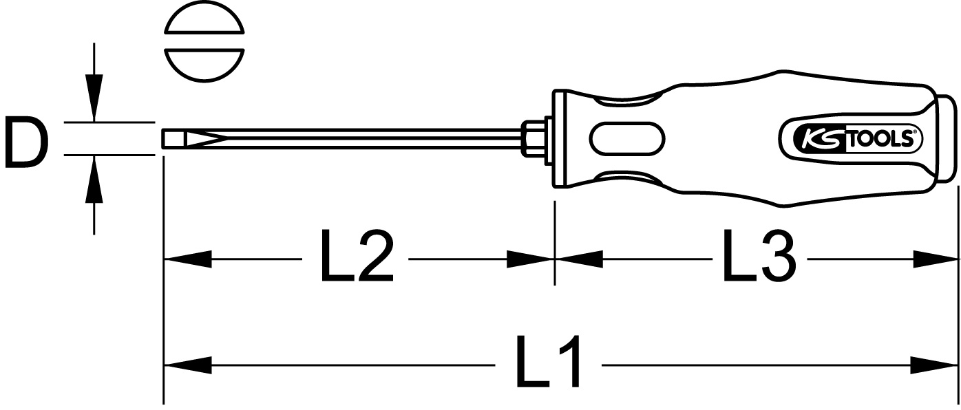 KS Tools EDELSTAHL Schraubendreher Schlitz