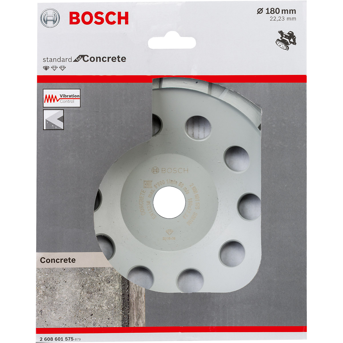 Bosch Diamanttopfscheibe Standard for Concrete, 180 x 22,23 x 5 mm