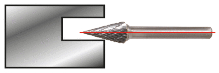 KS Tools HM Spitzkegel-Frässtift Form M