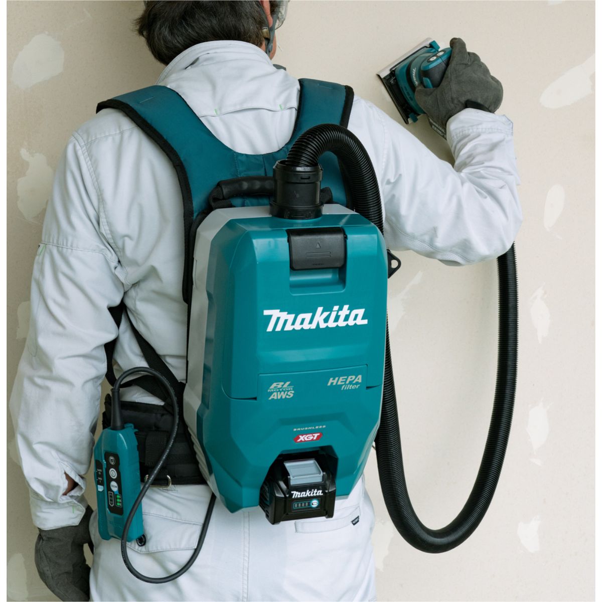 Makita Akku-Rucksackstaubsauger 40V max. mit AWS (ohne Akku, ohne Ladegerät) VC009GZ01